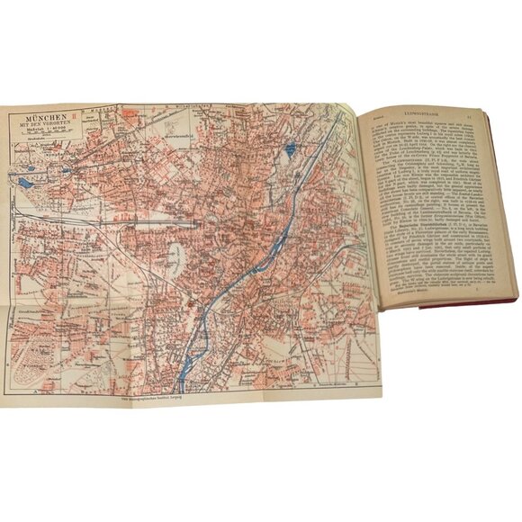 Munich and its Environs Karl Baedeker 1950 Plans and Maps Vintage - Picture 10 of 16
